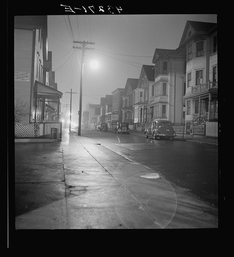 New Bedford, Massachusetts. Foggy night