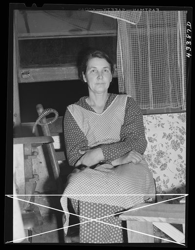 Wife of a construction worker. They live in a converted trolley car near Fort Bragg, North Carolina