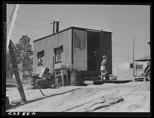 Trailer in a settlement for workers from Fort Bragg, near Manchester, North Carolina