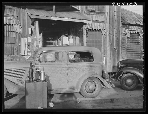 Outside a general store at Manchester, North Carolina. Near Fort Bragg, North Carolina