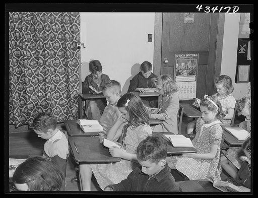 Overcrowded school room in Fayetteville, North Carolina