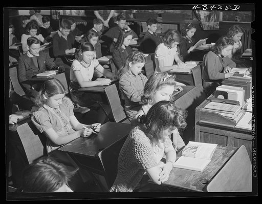 Schools in Fayetteville, North Carolina were crowded as a result of the influx of population caused by the enlarging of Fort Bragg. North Carolina
