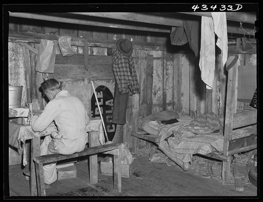 Five workers employed at Fort Bragg lived in this barn near Manchester, North Carolina