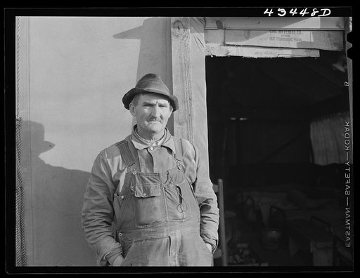 Migratory worker living in trailer settlement near Fort Bragg, North Carolina