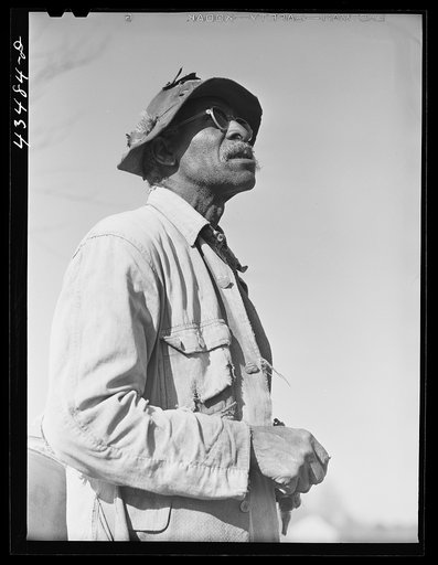 Mr. L. A. Anderson, who owned a few acres of land in the Camp Croft area.  Although almost totally blind, he was repairing an old house to move into temporarily. Near Whitestone, South Carolina