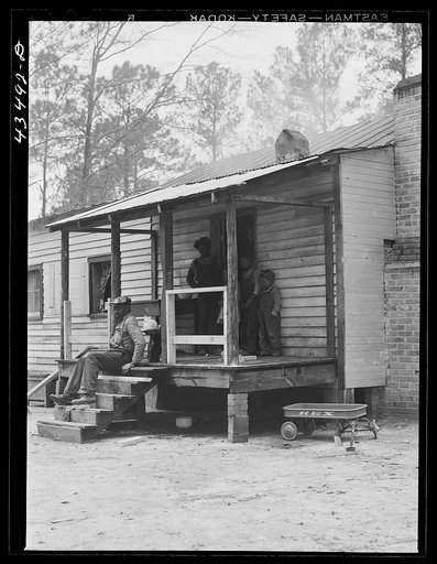 Untitled photo, possibly related to: Negro landowner who had moved out of the Santee-Cooper basin to a resettlement near Moncks Corner, South Carolina region