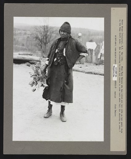 Miss Mary Haines has lived all her life on her small farm in the Camp Croft area. She is planning to move but wants to come back "after all the shootin' is over." Near Whitestone, South Carolina