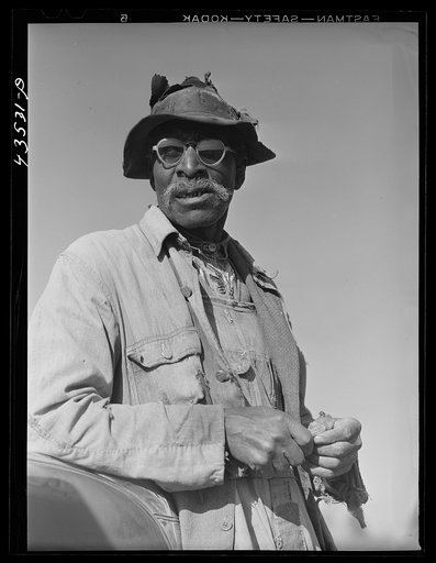 Mr. L. A. Anderson, one of the small Negro landowners who have had to move out of the Camp Croft area. Near Spartanburg, South Carolina