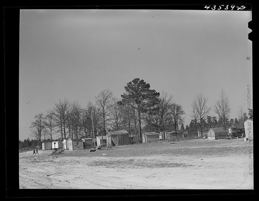A settlement of workers employed at Fort Bragg along route Number 87 about eight miles out of Fayetteville, North Carolina