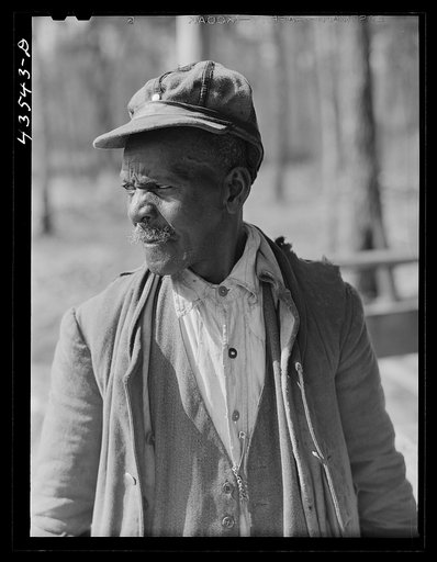 Untitled photo, possibly related to: Negro farmer who moved from the Santee-Cooper basin to uncleared land near Bonneau, South Carolina