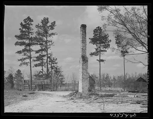 Remains of a house in the Santee-Cooper basin. Near Moncks Corner South Carolina