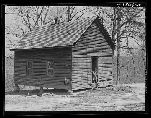 House occupied by a "squatter" family that had to move out of the Camp Croft area. Near Whitestone, South Carolina
