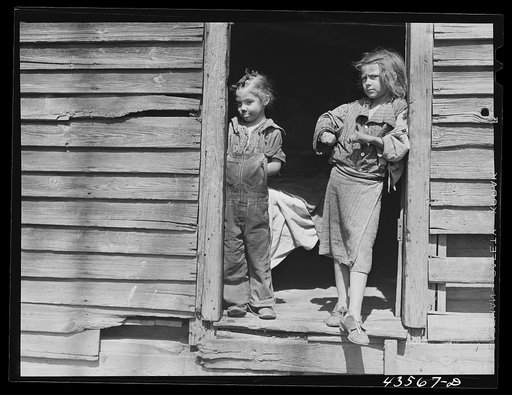 Two of the children of Willie Smith, a "squatter" who had to move out of the Camp Croft area. Near Whitestone, South Carolina region