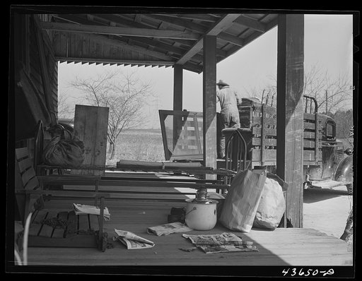 Untitled photo, possibly related to: Moving the household belongings of the Harvey sisters out of the Camp Croft area region