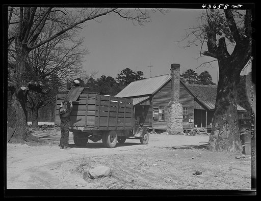 Negro family moving to a new home out of Camp Croft area. Near Spartanburg, South Carolina