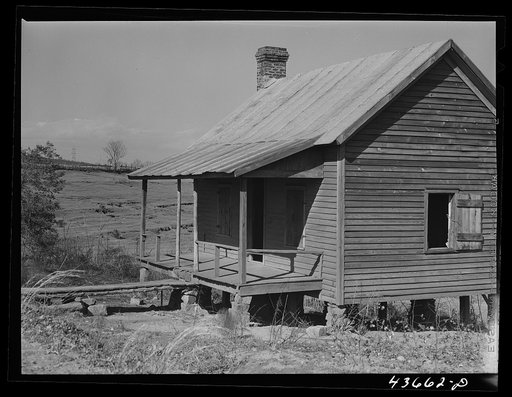 Abandoned farmhouse in the Camp Croft area. Near Whitestone, South Carolina region