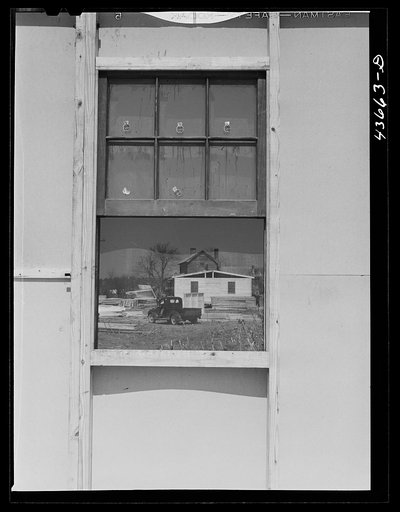 Prefabricated houses being built to house some of the farmers who had to move out of the Camp Croft area. Pacolet, South Carolina