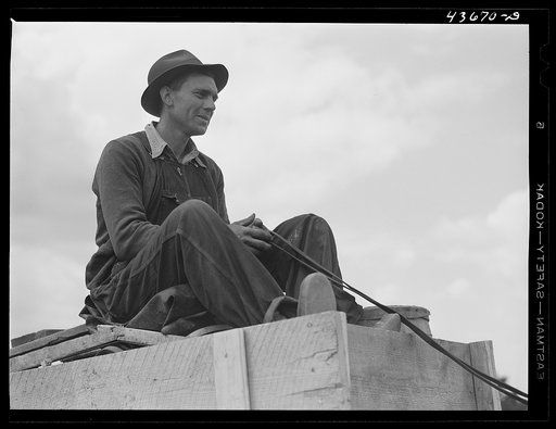 Untitled photo, possibly related to: Tenant farmer who has to move out of the Camp Croft area. Near Pacolet, South Carolina