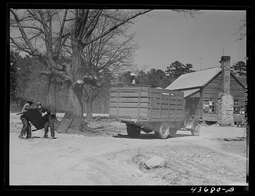 Untitled photo, possibly related to: Negro family moving to a new home out of Camp Croft area. Near Spartanburg, South Carolina