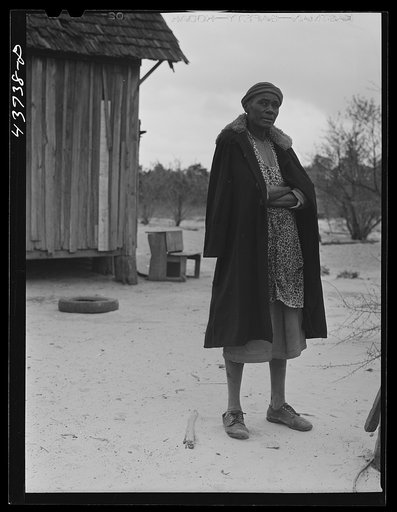 Negro woman who was still living in the Hinesville Army camp area and having no plans for the future. Near Hinesville, Georgia