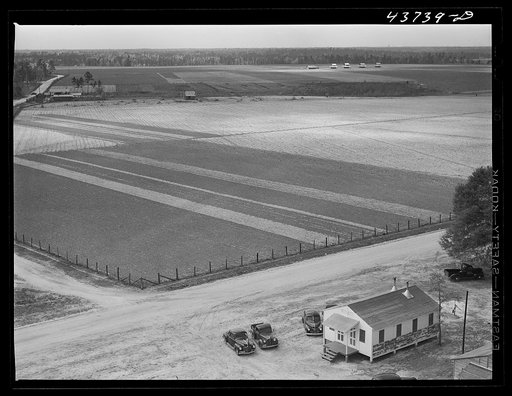 Untitled photo, possibly related to: Office and garden plots at Hazlehurst Farms Inc. Each family has a two acre garden. Hazlehurst, Georgia