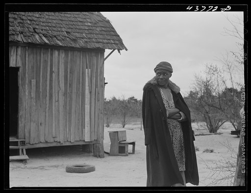 Untitled photo, related to: Negro woman who has not yet found a place to move out of the Hinesville Army camp area. Near Hinesville, Georgia