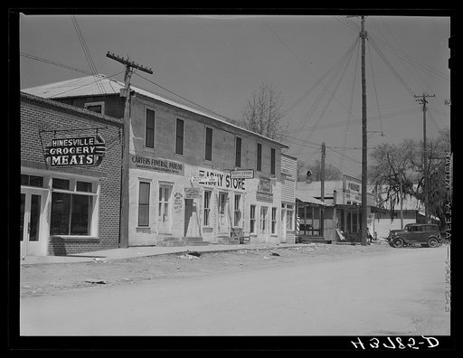 Main street in Hinesville, Georgia