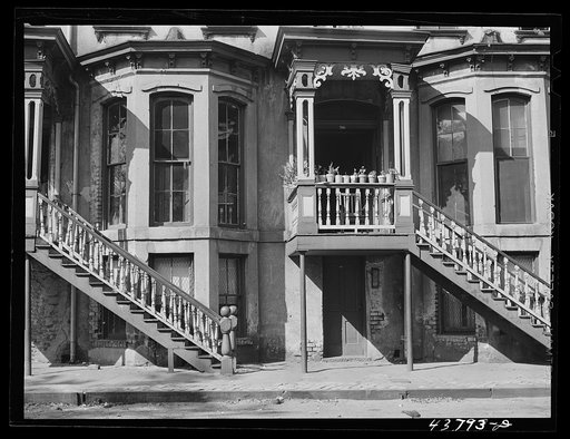 Row of houses on Charlton Street, Savannah, Georgia