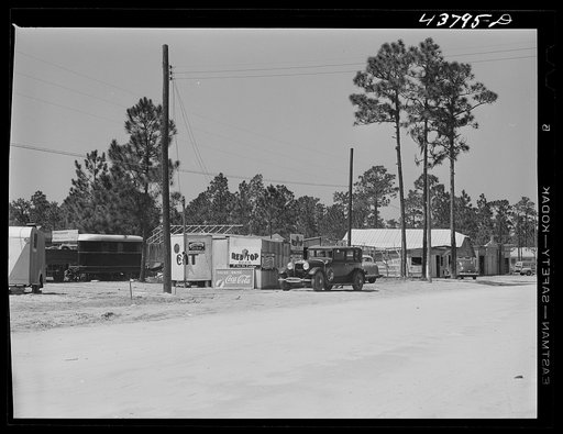 Amusement area growing up just outside the Camp Stewart grounds. Near Hinesville, Georgia