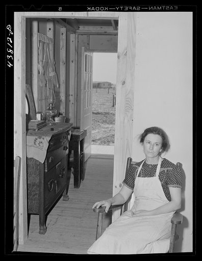 Mrs. Jennings, tired out after a day of moving into her new prefabricated house in Pacolet, South Carolina