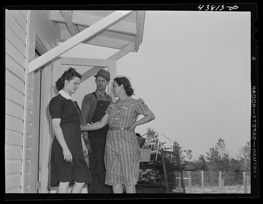 Mr. and Mrs. Paul Hatchet and a friend who has come to see their new prefabricated house at Pacolet, South Carolina