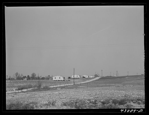 Untitled photo, possibly related to: Completed prefabricated houses at Pacolet, South Carolina for farmers who have had to move out of the Camp Croft Army camp area