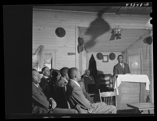 Untitled photo, possibly related to: Negro church service in Heard County, Georgia