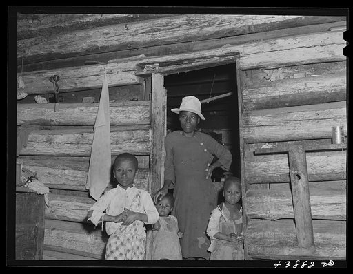 Family of Mr. Frank Cunningham, FSA (Farm Security Administration) borrower in their home which they rent near Franklin, Georgia. Heard County