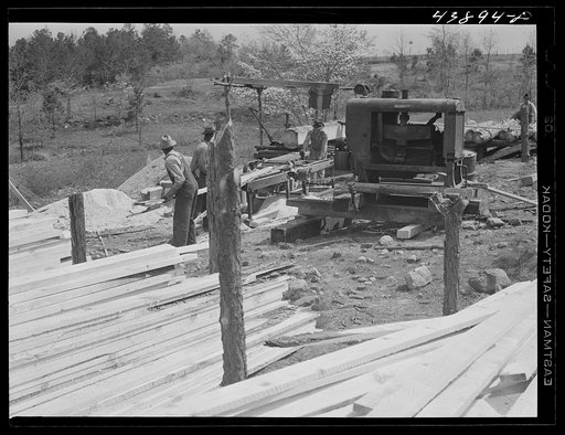 Untitled photo, possibly related to: Sawmill in Heard County, Georgia