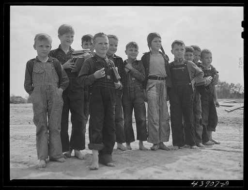Schoolchildren in Franklin, Heard County, Georgia