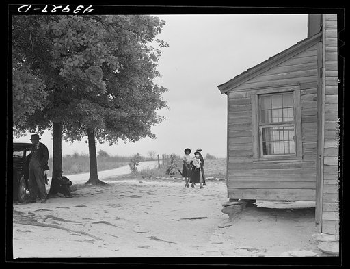 Untitled photo, possibly related to: Just before a church meeting at a Negro church in Heard County, Georgia