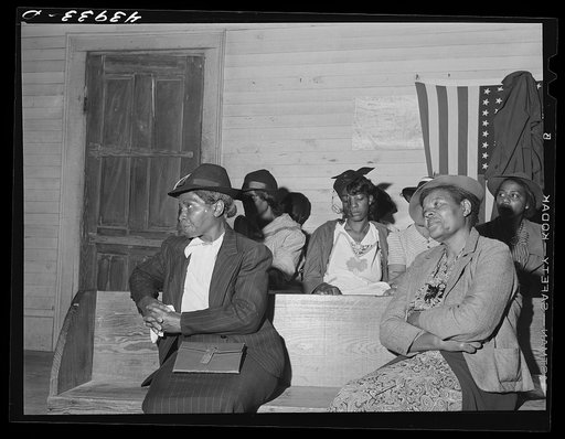 At a church service in a Negro church. Heard County, Georgia