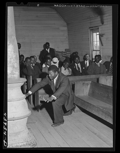 Singing "Trying to Make a Hundred, Ninety-Nine and a Half Won't Do" during the collection at Negro church in Heard County, Georgia