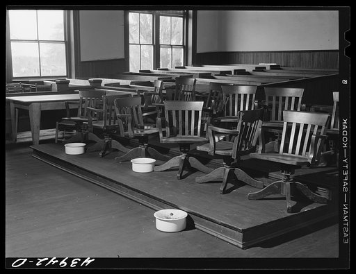 Jury section in the courtroom in Franklin. Heard County, Georgia