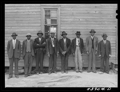 The deacons and preacher at a Negro church in Heard County, Georgia