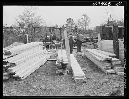 Untitled photo, possibly related to: Sawmill in Heard County, Georgia
