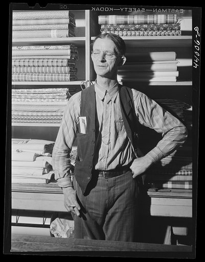 M. W. Lipford in his general store in Franklin. Heard County, Georgia
