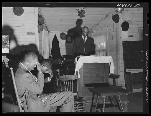 Negro church service. Heard County, Georgia