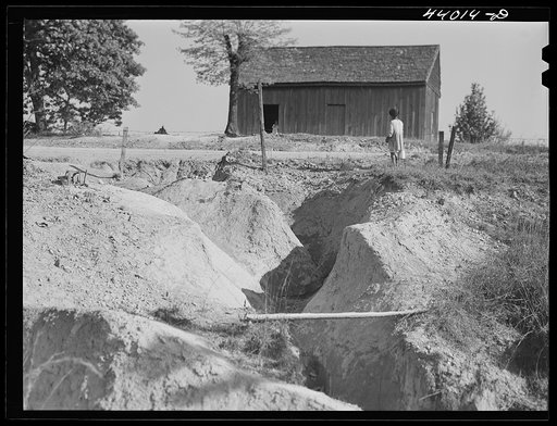 Erosion in part of Heard County, Georgia
