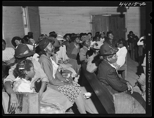 Negro church service in Heard County, Georgia