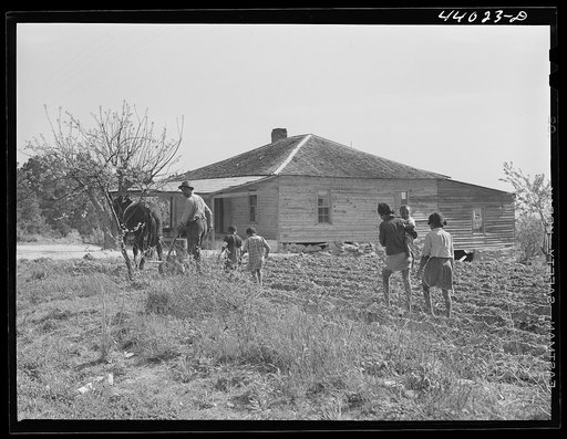 Untitled photo, possibly related to: Plowing in northern Heard County, Georgia