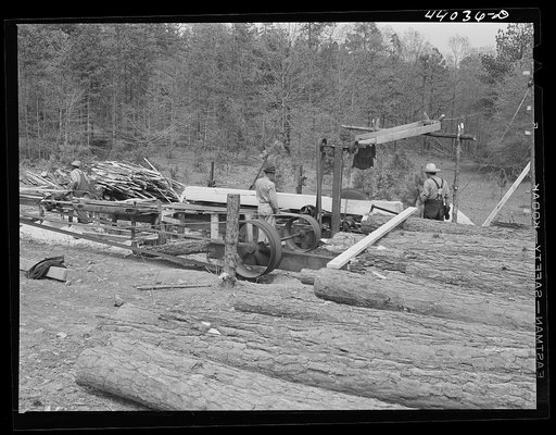 Untitled photo, possibly related to: Sawmill in Heard County, Georgia