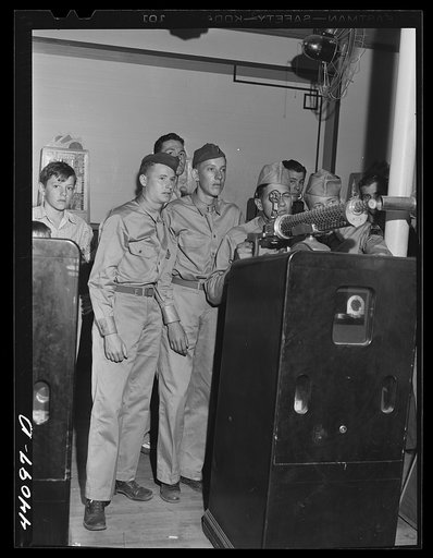 Soldiers in the Idle Hour Amusement Park near Phenix City, Alabama