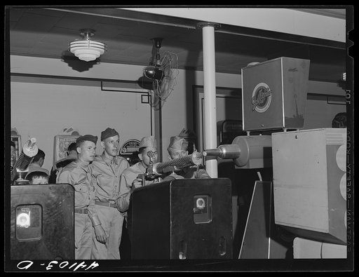 Soldiers from Fort Benning at Idle Hour Amusement Park near Phenix City, Alabama
